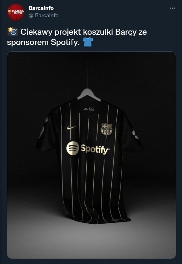 PROJEKT koszulki Barcy z nowym sponsorem Spotify!